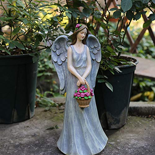 Statue fée extérieure ange ornement de pelouse pot de fleur - 3