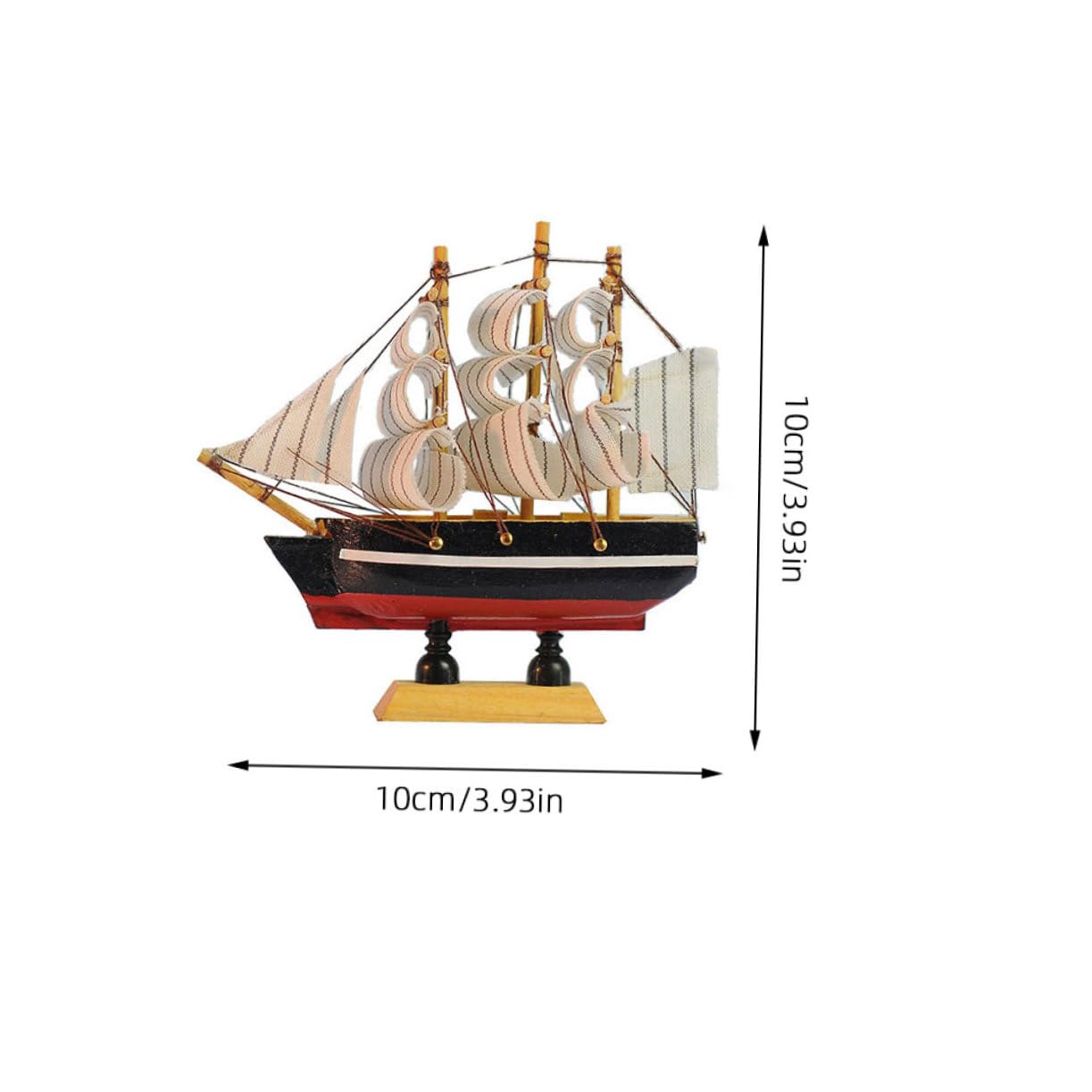 Operitacx 1Pc Wooden Sailboat Model Decor Creative Nautical Adornment for Home Decoration Unique Present Idea for Birthdays and Graduations Sturdy and Delicate Craftsmanship