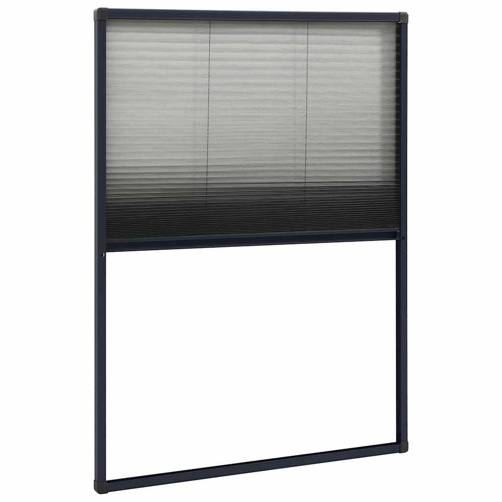 Moskitiera plisowana aluminiowa, antracytowa, 80x120cm
