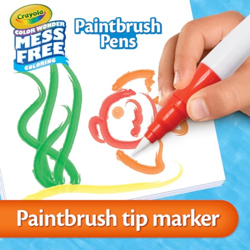 Image of Crayola Color Wonder Paintbrush Pens, Mess Free Paint Set for Kids, 8ct Refill, 3+