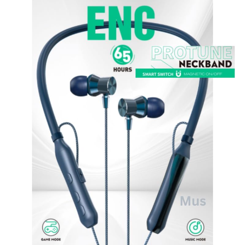 Image of Drumstone 𝟭𝟓-𝐘𝐞𝐚𝐫 𝐖𝐚𝐫𝐫𝐚𝐧𝐭𝐲 - WX-295 Protune Bluetooth Neckband | Game & Music Modes, Smart Magnetic Switch, ENC Noise Cancellation, HD Sound | Ideal Gift for Techies & Audiophiles