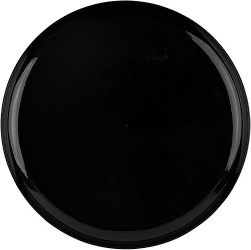 Miniatura 3 de PLASTICPRO Paquete de 30 platos de plástico de 6.3 piezas para fiestas, colección Black Edge, platos desechables de alta calidad, pesados,