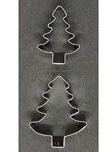 Steel Cutter 2 Pc Christmas Tree Shape Cookie Cutters