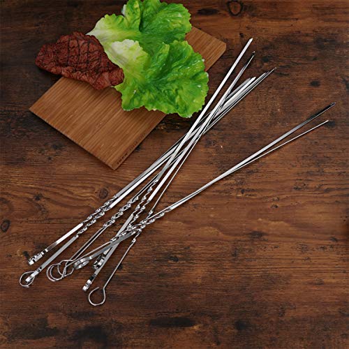 Espetos de churrasco DOITOOL para espetos de chapa de aço inoxidável para grelhar 20 peças de espeto