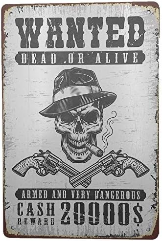 Metal Vintage Tin Sign Decor-Wanted for Garage Bar Pub Shop Funny Retro Wall Art Sign 12