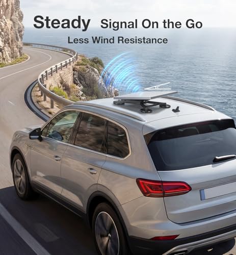 OANDYS Starlink Mini Mount, 220lbs Heavy Duty Magnetic Car Roof Mount with 8° Aerodynamic Tilt, Die-Cast Aluminum Starlink Mini Vehicle Bracket, Scratch-Free Portable Stand for RV, Truck, SUV & Boat - image 3