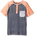 American Hawk Boys' Short Sleeve Baseball Style Henley Pullover