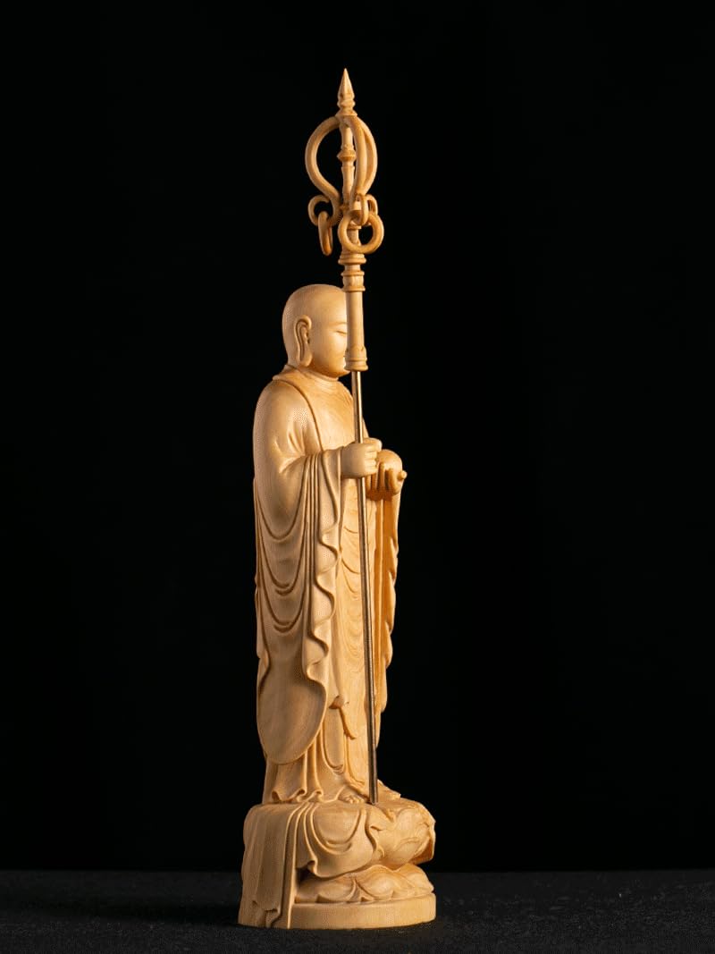 総柘植材 極上彫 仏教美術 木彫仏像 地蔵菩薩立像 楽天市場