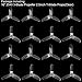 16pcs Gemfan Flash 2540 3-Blade Propeller 2.5inch Triblade Compatible with 1105 1106 Brushless Motor for DIY Micro FPV Drone Quadcopter (Transparent)