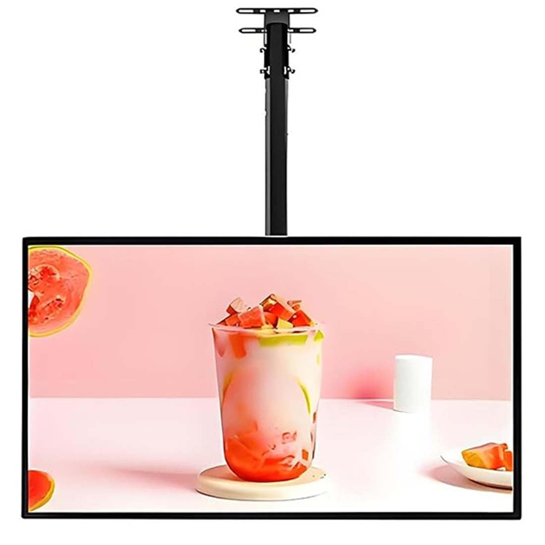 Caja De Luz LED para Menú De Techo Montada En Pared, Cartelera De Caja De Luz con Marco a Presión Delgado 3D, Letrero De Tablero De Exhibición con Varilla Telescópica 4pcs-50 * 60cm