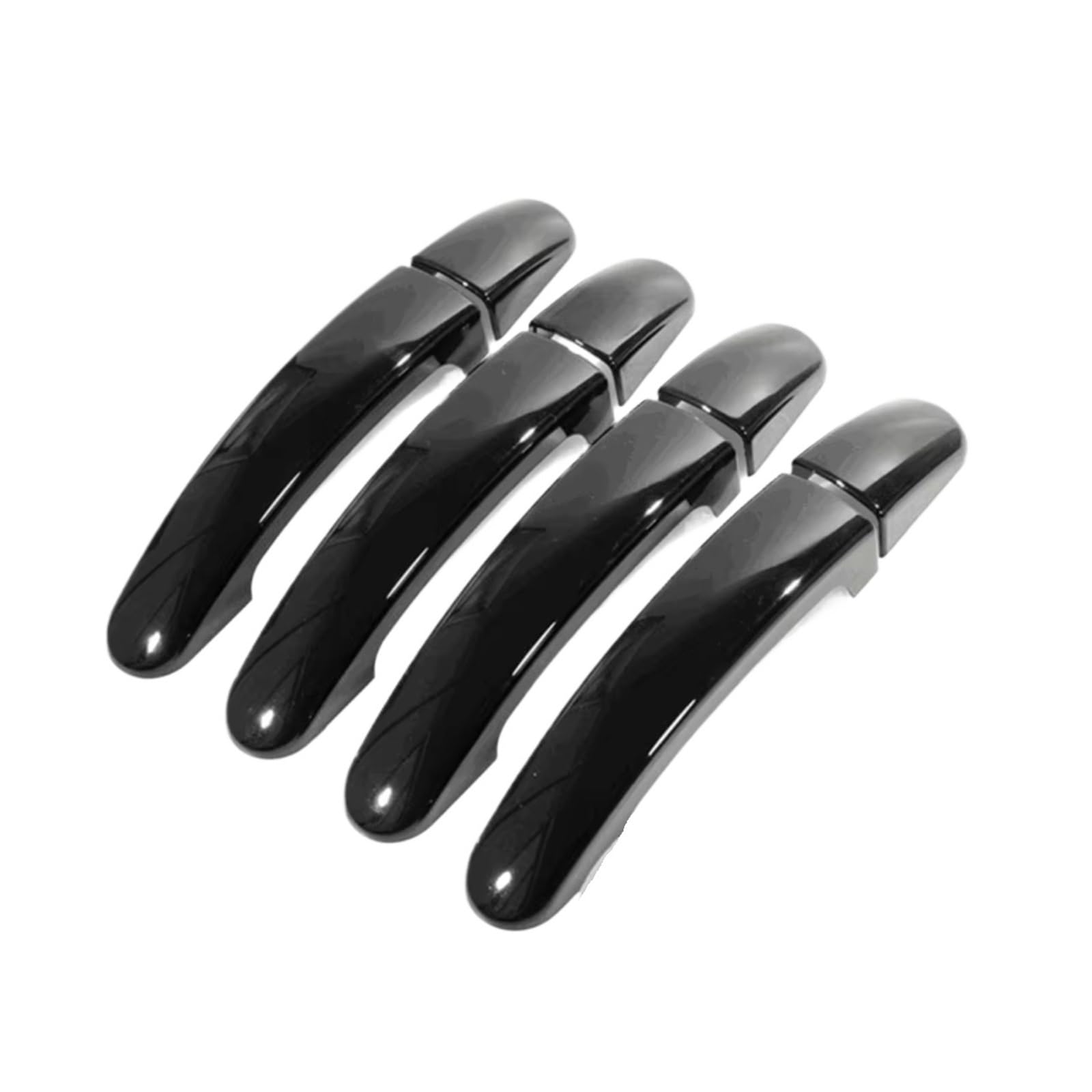 for for Transit for Custom for Tourneo 2013-2017 Glossy Black Chrome Car Door Handle Cover Trim Overlays Styling Car Exterior Door Handle(Black)
