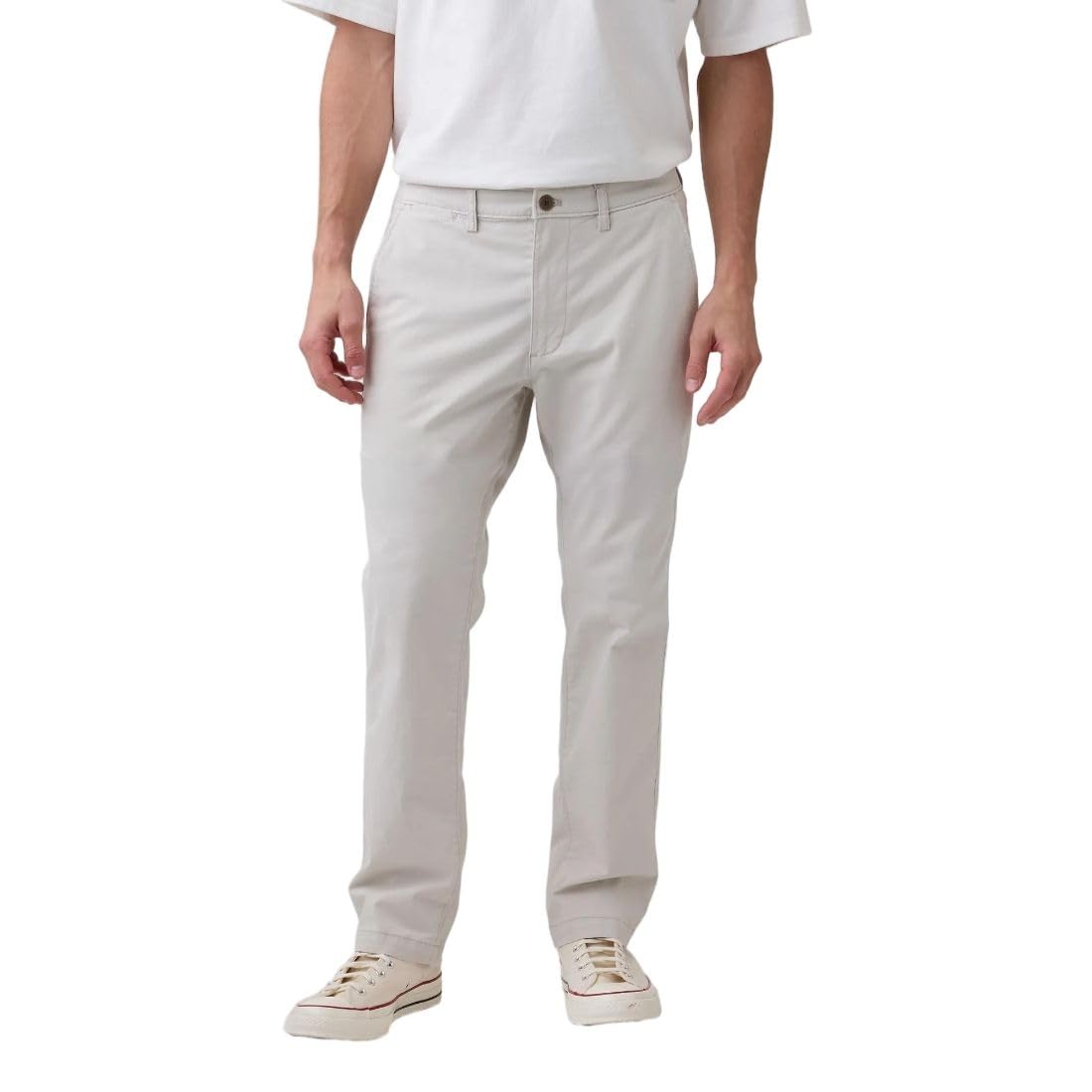 gap Men Solid Straight Fit Full Length Trousers-picture-38