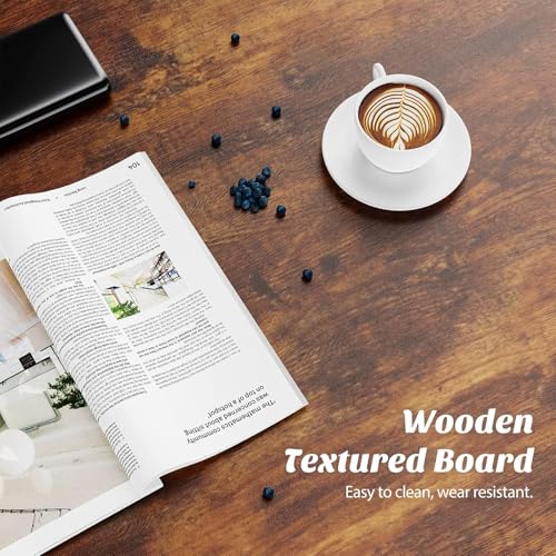 طاولة قهوة بسطح قابل للرفع لغرفة المعيشة والمكتب، طاولات مركزية خشبية صغيرة مع رف تخزين ومساحة تخزين مخفية من شولوفس (بني)