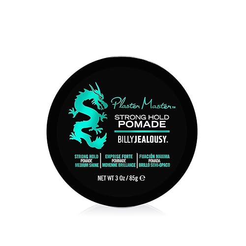 Billy Jealousy Plaster Master Pomada capilar soluble en agua para hombres, fijación fuerte durante todo el día con brillo medio, no se descascara y