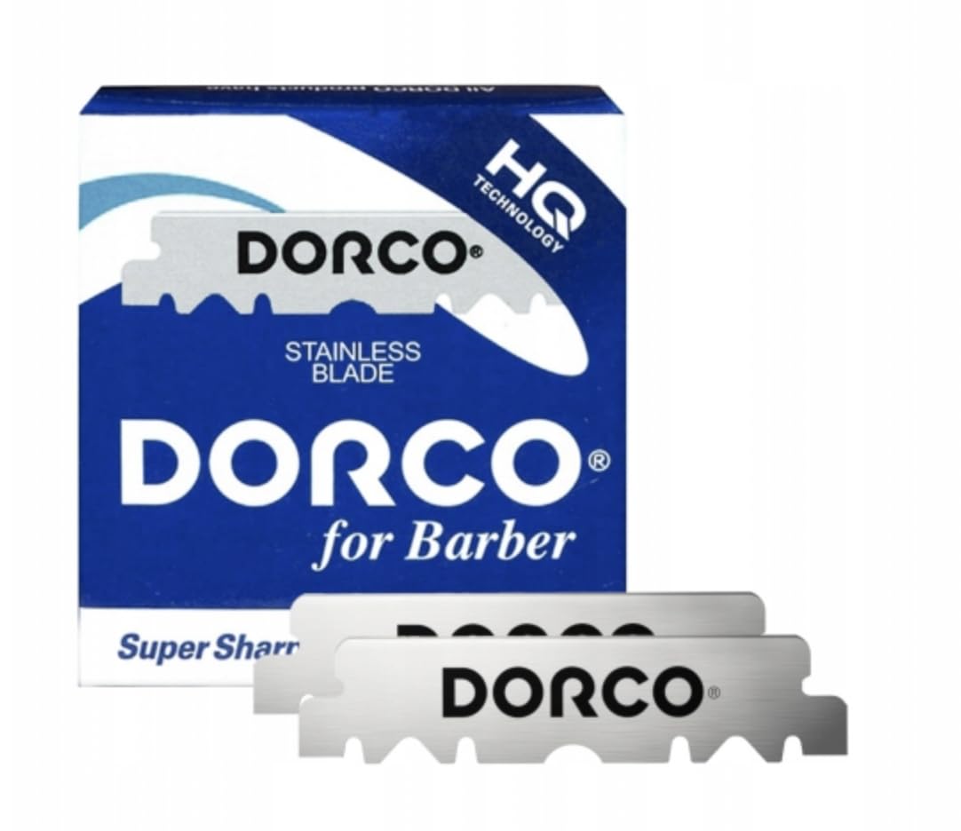 100 Premium Quality DORCO Single Edge Razor Blades - Ultra-Sharp, Long-Lasting, Professional Grade Shaving Blades - Professional Barbers' And Traditional Shaving Enthusiasts' Choice - Pack of 100