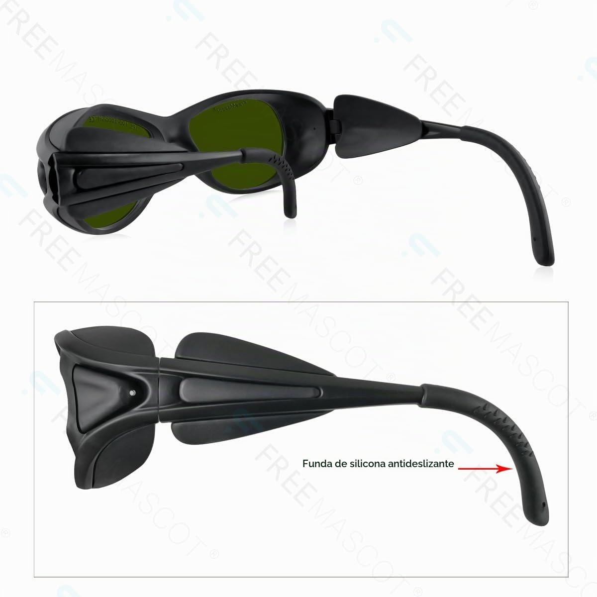 FreeMascot Gafas profesionales de seguridad láser IPL de longitud de onda de 190 nm-2000 nm para depilación, belleza láser y cosmetología