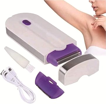 Women Laser Rechargeable Epilator Remover Smooth Touch Hair Removal Instant Pain Free Razor Sensor- Light Technology Hair Remove Color White Medium Packing Box-A