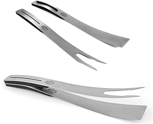 Miniatura 1 de Proud Grill Connect it - Juego de herramientas magnéticas para barbacoa, 2 herramientas para barbacoa, 4 usos, elegante diseño de acero inoxidable,