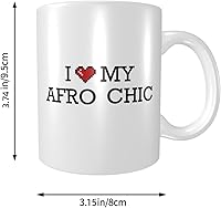 Vista 2 de Novelty Coffee Mugs Funny I Love My Afro Chic Mug Coffee Mug Funny Gifts for Dad Who Wants Nothing