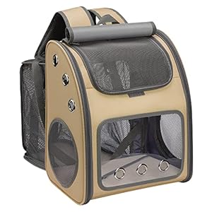 COVONO Erweiterbarer Haustierrucksack Khaki für Hunde