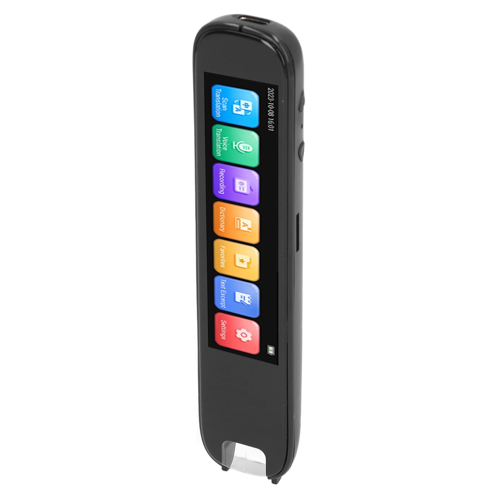Generic Penna per Traduttore di Scansione Penna per Lettore Digitale ABS OCR Schermo da 3,71 Pollici 112 Lingue Tipo C Ricarica 1050mAh per Studenti Adulti Viaggi d'affari Apprendimento