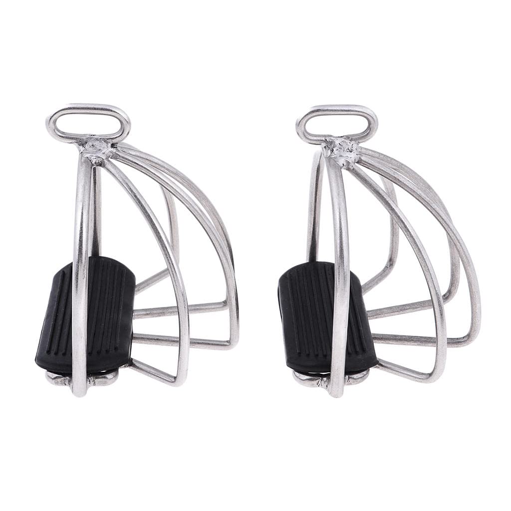 Antiscivolo Staffe Gabbia Acciaio Inox | staffa sicurezza, equitazione, gomma