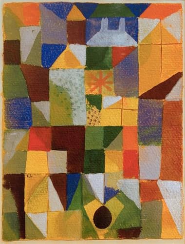 Tableau Paul Klee décoration murale salon fenêtres jaunes