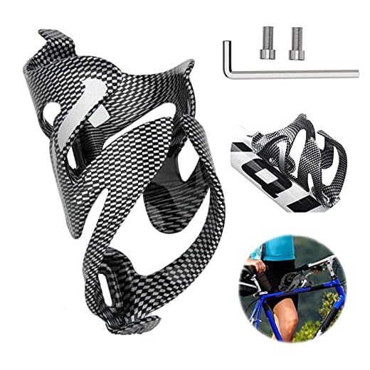 Portabidón para Biciclet, portabidon para MTB, Ajustable Soporte para Botella ,para Bicicletas, portabotellas de Bici, cochecitos de Bebé y Sillas de Ruedas (Negro)