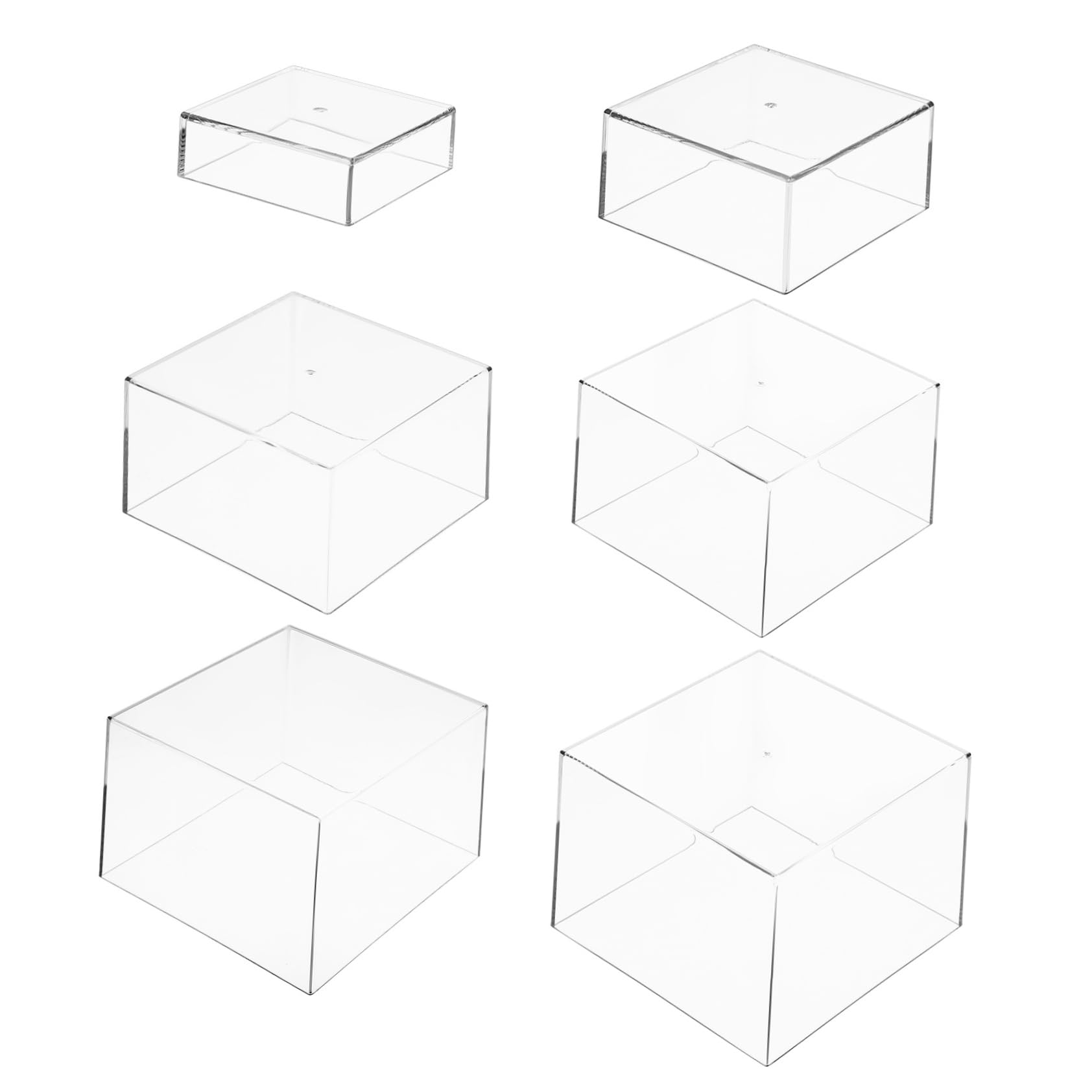 Cabilock 1Set Transparent Acrylic Dessert Display Stands for Cakes Pastries and Treats for Weddings Birthdays and Tea Parties Lightweight and Space Saving Design