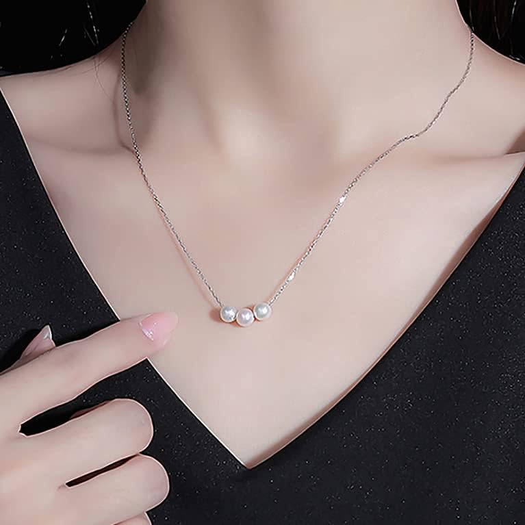 30th Birthday Gifts for Her, Simple White Pearl Necklace Crafted with 6mm Freshwater Cultured Pearl and Sterling Silver Adjustable Cable Chain, Gifts for Women - Image 6