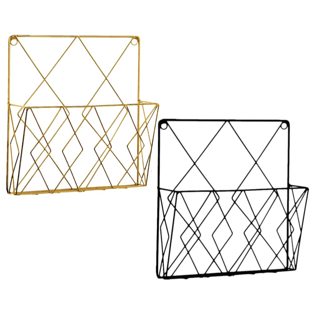 Zerodeko 2pcs Wall-mounted Magazine Rack Elegant File Organizer for Home Office Smooth Storage for Documents Books and Magazines for Dorms and Organizing Spaces