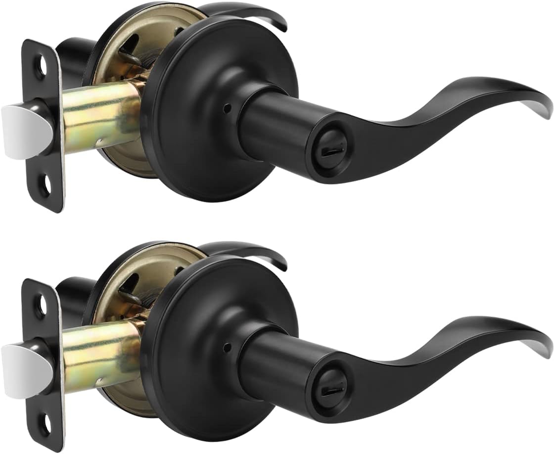 goldenwarm Matte Black Door Handle Interior, Black Interior Door Handles, Black Privacy Lever