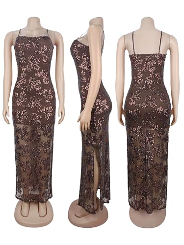 Image of Figdaw High Slit Sexy Evening Gowns Long Prom Dress for Women Formal Elegant