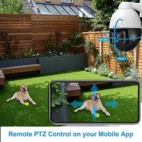 Xmarto 5Mp 5X Zoom 24/7 Auto-Track Wireless Security Camera Plug-In, 2-Way Audio, Auto Flood Lights Color Night Vision, Auto Siren, Ip66 Outdoor, Sd Card And Cloud Storage (Metal Dome Dz5035) #TOP7