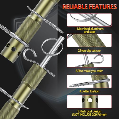 TRSAIM Perimeter Trip Alarm, Use 209 Primer Camping Trip Wire Alarm Camp Safe,Early Warning Security System Accessories for Camping and Property Safety/Bear Deterrent (Army Green) - Thumbnail 5