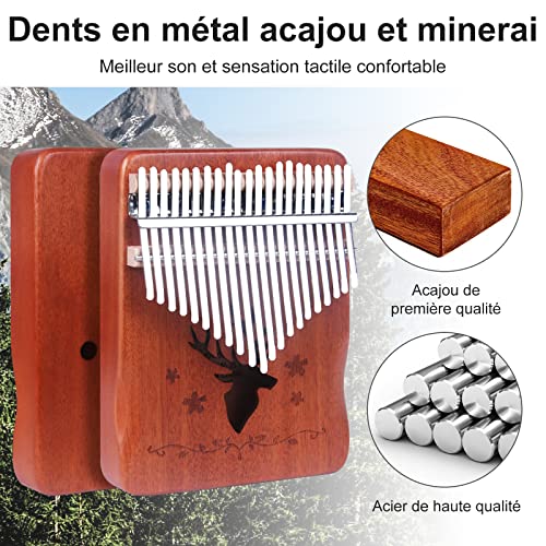 Kalimba 21 Clés Pouce Doigt Piano Portable Instrument de Musique avec Accessoires,Kalimba instrument avec tuning hammer… - Les Beatles, Paul McCartney, John Lennon, RIngo Starr, George Harrison Kalimba 21 Clés Pouce Doigt Piano Portable Instrument de Musique avec Accessoires,Kalimba instrument avec tuning hammer… – Image 6