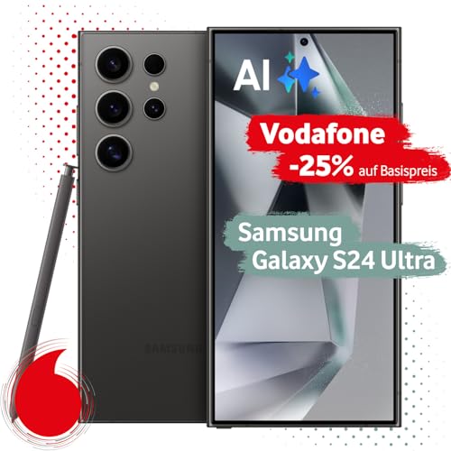 Samsung Galaxy S24 Ultra mit Vodafone Vertrag | Aktion: 25{8c8cbec1edbd589a416fdcbe004abc632eb097173511c019eaf256d5ad6fdd2d} Basispreis-Rabatt | 24 Mon. Laufzeit | in Titanium Black | mit 256 GB Speicher Samsung Galaxy S24 Ultra mit Vodafone Vertrag | Aktion: 25{8c8cbec1edbd589a416fdcbe004abc632eb097173511c019eaf256d5ad6fdd2d} Basispreis-Rabatt | 24 Mon. Laufzeit | in Titanium Black | mit 256 GB Speicher