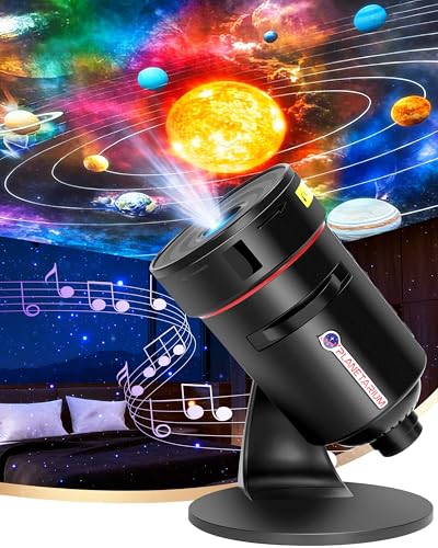 Galaxy Projector for Bedroom, Home Planetarium Astral Light Projector with Solar System &...