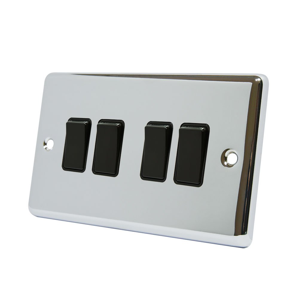 Buy AET CPC4GSWIBL Polished Chrome Classical Black Insert Plastic