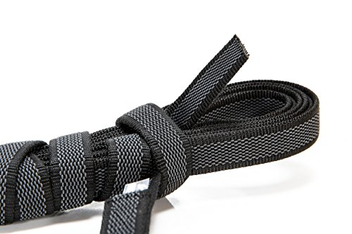 IDC Color & Gray gumierte Leine, 20 mm x 3 m ohne Schlaufe, Schwarz-Grau