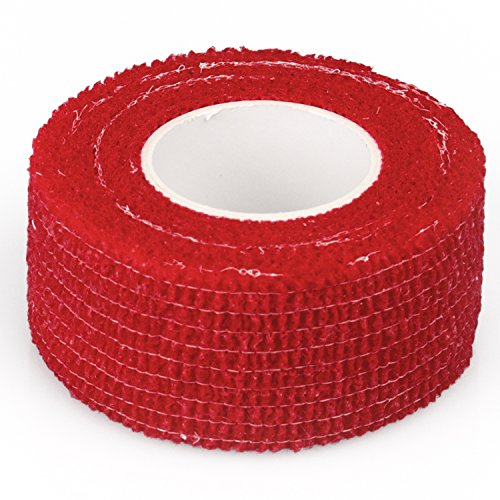 Fixierbinde | elastischer Fixierverband | kohäsive (selbsthaftende) elastische Binde | Breite: 2,5 cm | Farbe: rot (12)
