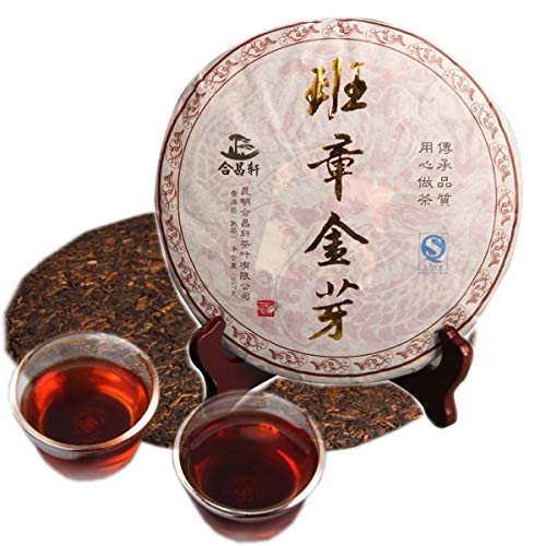 通用 Pastel de té Puerh cocido Té Puer Maduro Banzhang Golden Bud Shu fermentado Completo 357g