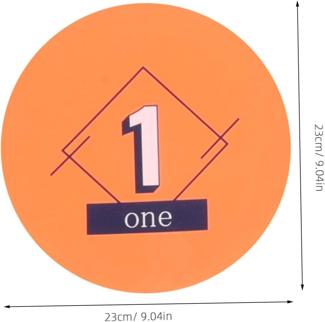 GANAZONO Versatile 1-10 Numbered Spot Discs Soccer Practice Logo Discs Flat Markers Sports Training Equipment Circular Markers for Field Marking Agility Exercises