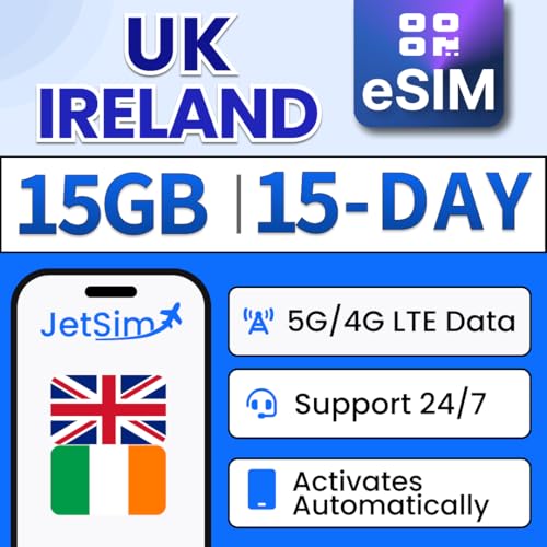JetSIM UK & Ireland [eSIM] 15-Days