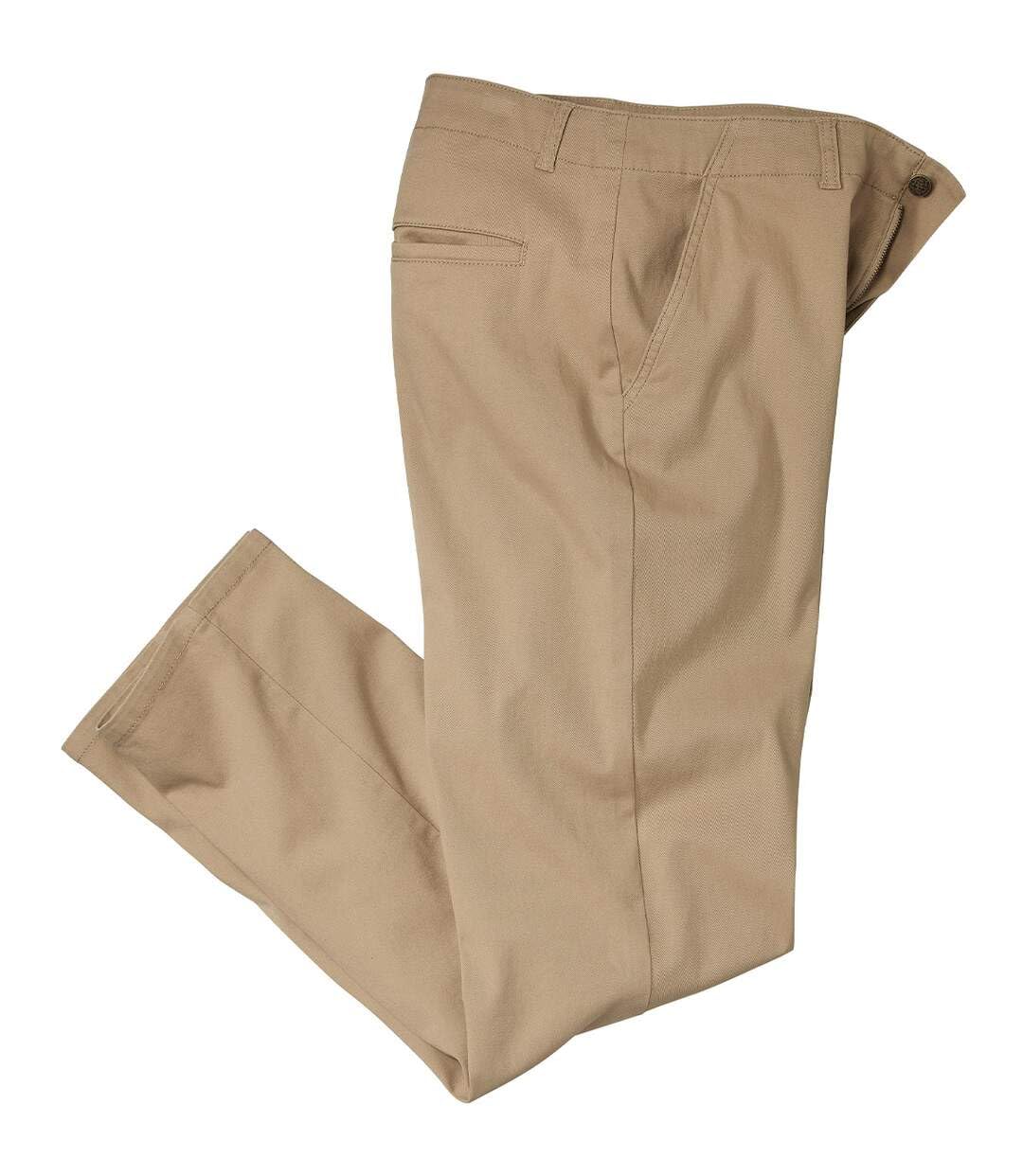 ATLAS FOR MEN - Men's Stretch Chinos - Beige - W50
