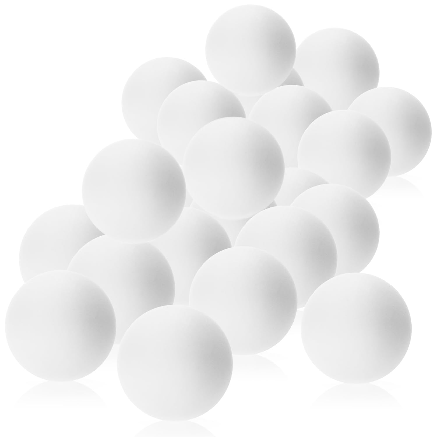 com-four® Esferas de Juego 24x de ABS – Bolas Blancas de tamaño estándar – Esferas Ideales para Beer Pong y Entrenamiento recreativo (24x weiß)