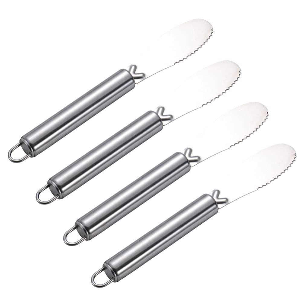 DOITOOL Metal Spatula Metal Spatula Spreader Knife Set 4pcs Cheese and Butter Spreader Knives Stainless Steel Multipurpose Butter Knives Kitchen Utensil Set Kitchen Utensil Set