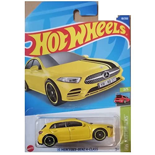 Hot Wheels - ´19 Mercedes-Benz Clase A - HW Hatchbacks 2/5 - HCW78 - Short Card - Yellow - Mattel 2022