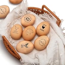 Custom Egg Stamps for Fresh Eggs-Pertsonalized Rubber Chicken Stamp with Your Own Design,Marking for Farm Fresh Eggs Sign