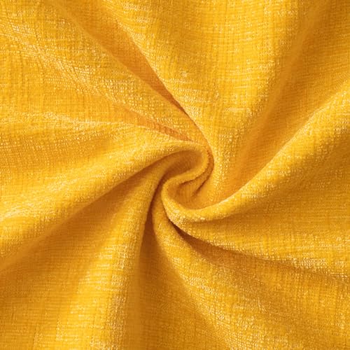 Image of MIULEE Pack of 2 Couch Throw Pillow Covers 18x18 Inch Soft Goose Yellow Chenille Pillow Covers for Sofa Living Room Spring Home Decor Couch Solid Dyed Cases